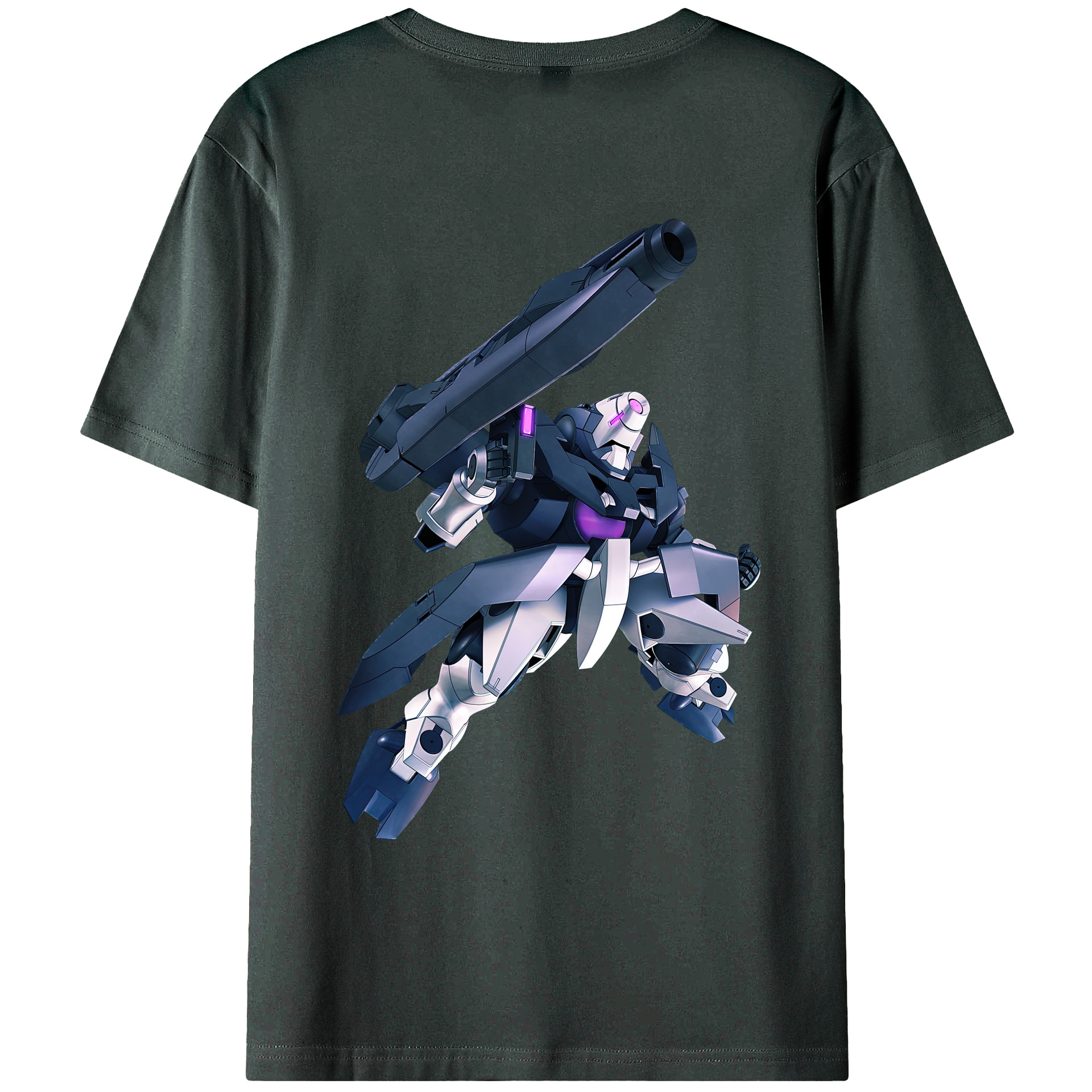 （画像用） 機動戦士ガンダム Mobile Suit Gundam 綿100％ メンズ半袖Tシャツ（バックプリント） 通気性